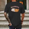 Cute Bearrito Bear Burrito Mens Back Print T-shirt Gifts for Men