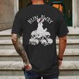 Cute Halloween Funny Halloween Day Run Away Bloody Bunny Skeleton Mens Back Print T-shirt Gifts for Men