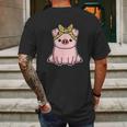 Cute Piggy Piglet Pig Mens Back Print T-shirt Gifts for Men