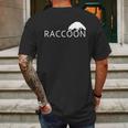 Cute Raccoon Logo Mens Back Print T-shirt Gifts for Men