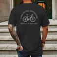 Cycling Gift Bike Riding Bicycle Social Distancing Funny Mens Back Print T-shirt Gifts for Men