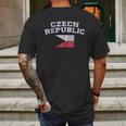 Czech Republic Flag Mens Back Print T-shirt Gifts for Men