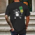 Dabbing Kitty Cat Pineapple Aloha Beach Hawaiian Dance Mens Back Print T-shirt Gifts for Men