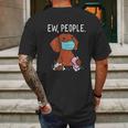 Dachshund Ew People Social Distancing Mens Back Print T-shirt Gifts for Men