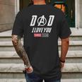 Dad I Love You 3000 Endgame Superhero Mens Back Print T-shirt Gifts for Men