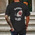 Daddy Shark In Danger Dad Birthday Gifts Mens Back Print T-shirt Gifts for Men