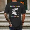 Daddy Shark Doo Doo For Father Day Him Dad Grandpa Mens Back Print T-shirt Gifts for Men