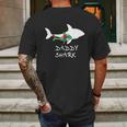 Daddy Shark Puzzle Dad Birthday Gifts Mens Back Print T-shirt Gifts for Men