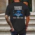 Daddy Shark Of Two Mens Back Print T-shirt Gifts for Men