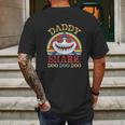 Daddy Shark Vintage Design Mens Back Print T-shirt Gifts for Men