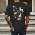 Daddy Of The Wild One Dad Birthday Gifts Mens Back Print T-shirt Gifts for Men