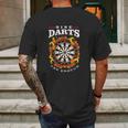 Dart Nine Darts Are Enough Dartboard In Flames Mens Back Print T-shirt Gifts for Men