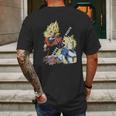 Dbz Fighter Saiyan Mens Back Print T-shirt Gifts for Men