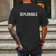 Deplorable Funny Mens Back Print T-shirt Gifts for Men