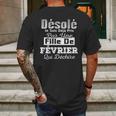 Desole Je Suis Deja Pris Par Une Fille De Fevrier Mens Back Print T-shirt Gifts for Men