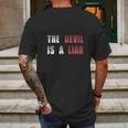 The Devil Is A Liar Mens Back Print T-shirt Gifts for Men