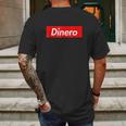 Dinero Red Badge Mens Back Print T-shirt Gifts for Men