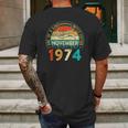 Distressed Vintage Awesome Since November 1974 47 Years Old Mens Back Print T-shirt Gifts for Men