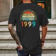 Distressed Vintage Awesome Since October 1999 22 Years Old Mens Back Print T-shirt Gifts for Men