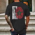 It Is In My Dna Moroccan African Gifts Moorish Morocco Flag Mens Back Print T-shirt Gifts for Men