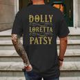 Dolly Loretta Patsy Female Singers Country Mens Back Print T-shirt Gifts for Men