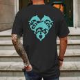 Dolphin Heart Mens Back Print T-shirt Gifts for Men