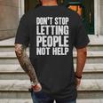 DonStop Letting People Not Help Mens Back Print T-shirt Gifts for Men