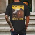 Dont Pet The Fluffy Cows Bison Buffalo Mens Back Print T-shirt Gifts for Men