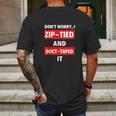 Dont Worry I Zip-Tied And Duct-Taped It - Funny Racecar Automotive Mens Back Print T-shirt Gifts for Men