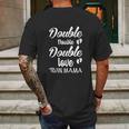 Double Trouble Double Love Mens Back Print T-shirt Gifts for Men