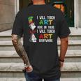 Dr Seuss I Will Teach Art Here Or There I Will Teach Art Everywhere Mens Back Print T-shirt Gifts for Men