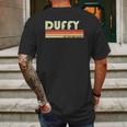 Duffy Surname Funny Retro Vintage 80S 90S Family Reunion Mens Back Print T-shirt Gifts for Men