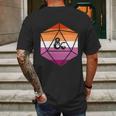 Dungeons And Dragons Lesbian Pride Flag Dice Logo Gift Graphic Design Printed Casual Daily Basic Mens Back Print T-shirt Gifts for Men