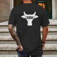 Durm Bull Head Mens Back Print T-shirt Gifts for Men