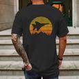 Eagle Jet Fighter Sunrise Vintage Retro Pilot Mens Back Print T-shirt Gifts for Men