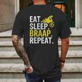 Eat Sleep Braap Repeat Mens Back Print T-shirt Gifts for Men