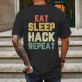 Eat Sleep Hack Hacker Hacking Funny Gift Mens Back Print T-shirt Gifts for Men