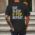 Eat Sleep K Pop Repeat Mens Back Print T-shirt Gifts for Men