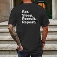 Eat Sleep Recruit Gifts For Recruiters Mens Back Print T-shirt Gifts for Men