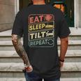 Eat Sleep Tilt Repeat Retro Game Lover Design Arcade Pinball Gift Mens Back Print T-shirt Gifts for Men