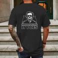 Edgar Allan Poe Funny When It Rains It Poes Mens Back Print T-shirt Gifts for Men