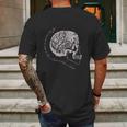 Edgar Allan Poe Skull Mens Back Print T-shirt Gifts for Men