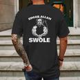 Edgar Allan Swole Funny Edgar Allan Poe Weightlifting Mens Back Print T-shirt Gifts for Men