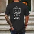 El Abuelo Mas Chingon Mexican Flag Mens Back Print T-shirt Gifts for Men