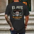 El Jefe Grilling Stand Back Funny Mexican Dad Playera Mens Back Print T-shirt Gifts for Men