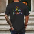 El Paso Gifts For Texans Colorful Texas City El Paso Texas Mens Back Print T-shirt Gifts for Men