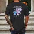 Elephants The Hardest Thing Is Watching Somebody Alzheimer Awareness Shirt Mens Back Print T-shirt Gifts for Men