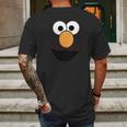 Elmo Face Mens Back Print T-shirt Gifts for Men