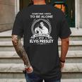 Elvis Presley Alonelisten Mens Back Print T-shirt Gifts for Men