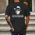 Entrepreneur With Al Capone Design Mens Back Print T-shirt Gifts for Men